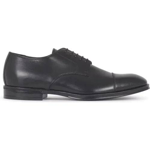 Schwarze Flache Schuhe Zapatos , Herren, Größe: 43 1/2 EU - Canali - Modalova