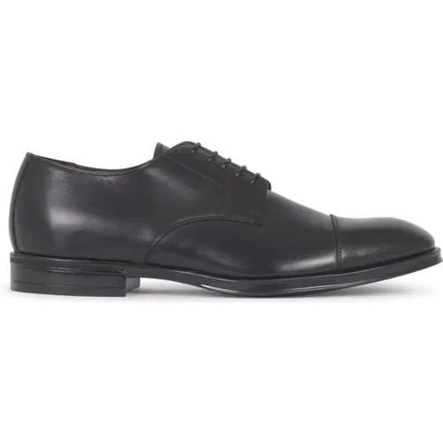 Schwarze Flache Schuhe Zapatos , Herren, Größe: 43 EU - Canali - Modalova