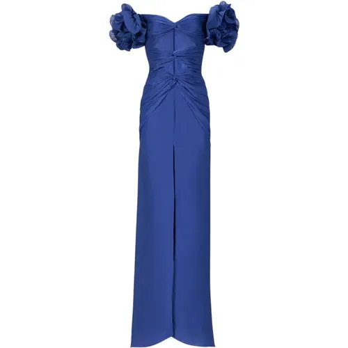 Zeitgenössisches Charme Kleid Milanka Blau Elektrisch - Costarellos - Modalova
