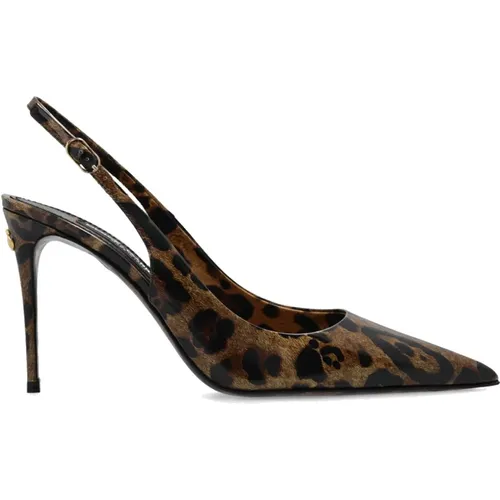 Leopardenmuster Slingback Pumps Braun - Dolce & Gabbana - Modalova