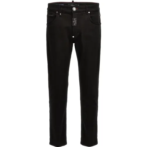 Schwarze Jeans , Herren, Größe: W30 - Philipp Plein - Modalova