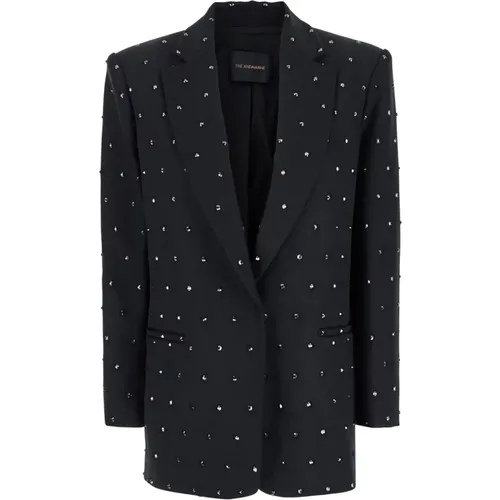 Schwarzer Crystal Oversize Blazer mit Strass - Andamane - Modalova