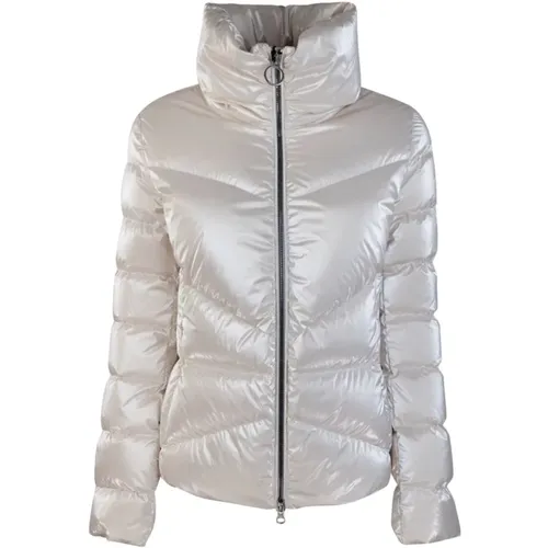 Metallic Weiße Steppjacke , Damen, Größe: M - Colmar - Modalova