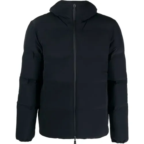 Stylish -Black Winter Jacket with Hood , male, Sizes: L - Herno - Modalova