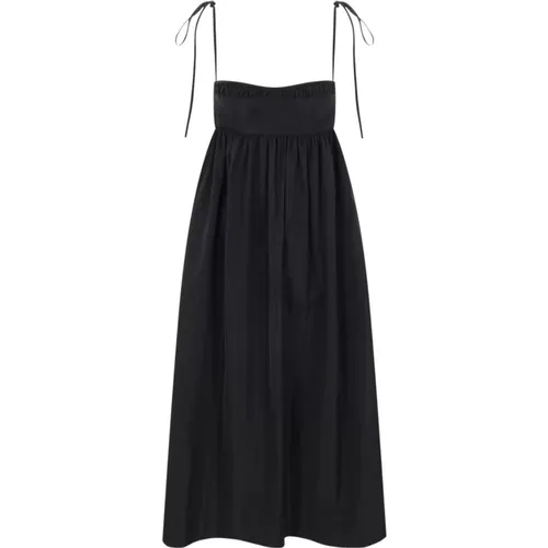 Schwarzes Taft Midi Kleid , Damen, Größe: XS - Cecilie Bahnsen - Modalova