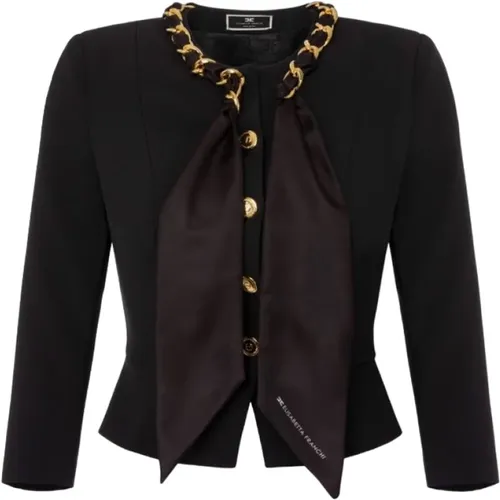 Jackets with Golden Buttons , female, Sizes: M, L, S, 2XL, XS, XL - Elisabetta Franchi - Modalova
