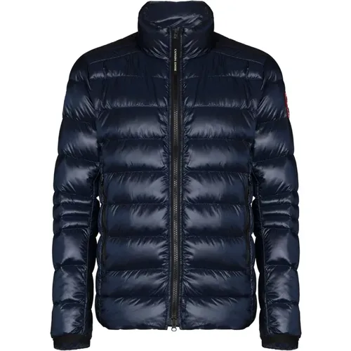 Navy Crofton Jacket for Men , male, Sizes: L, M - Canada Goose - Modalova