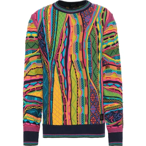 Colorful Jacquard Pullover , male, Sizes: XS, 2XL, L, 4XL, M, S, XL - carlo colucci - Modalova