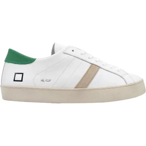 White Green Hill Calf Sneakers , male, Sizes: 9 UK, 10 UK, 6 UK, 8 UK, 7 UK - D.a.t.e. - Modalova