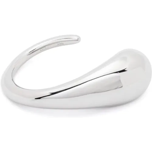 Silver Drop Motif Open Cuff Bracelet , female, Sizes: ONE SIZE - Courrèges - Modalova