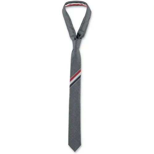 Mens Accessories Ties Dark Grey Ss24 , male, Sizes: ONE SIZE - Thom Browne - Modalova