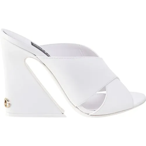 Geometric Block Heel Sandals , female, Sizes: 3 1/2 UK - Dolce & Gabbana - Modalova