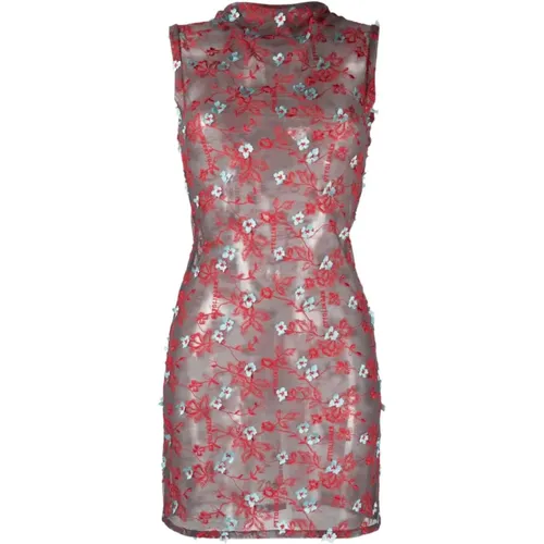 Lace Mini Dress Cherry Taupe , female, Sizes: S, M - Ottolinger - Modalova