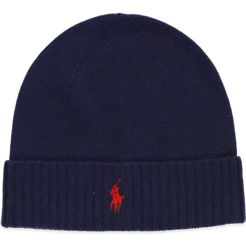 Fashionable Wool Beanie for Men , male, Sizes: ONE SIZE - Ralph Lauren - Modalova