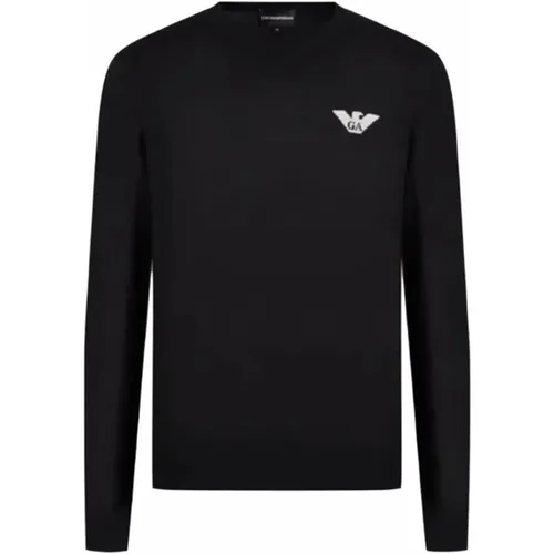 Kontrast Logo Wollpullover , Herren, Größe: XL - Armani - Modalova