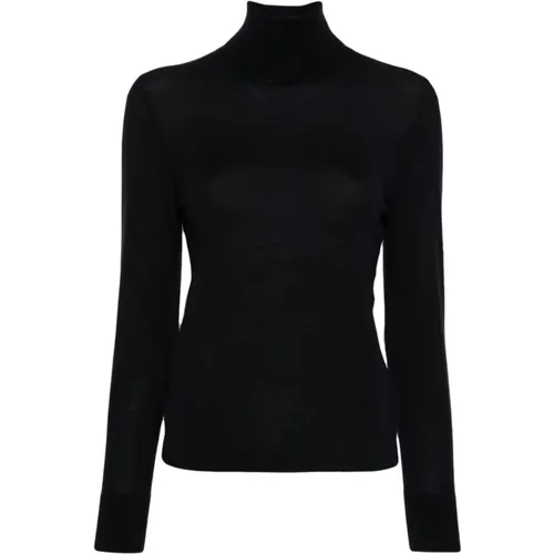 Classic Turtleneck Sweater Flat Knit , female, Sizes: M, XS - allude - Modalova