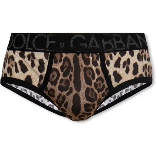 Leopard print briefs , male, Sizes: S, 2XL, XL, XS, L, M - Dolce & Gabbana - Modalova