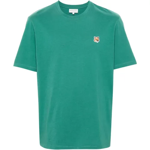 Fuchs Patch T-Shirt , Herren, Größe: S - Maison Kitsuné - Modalova