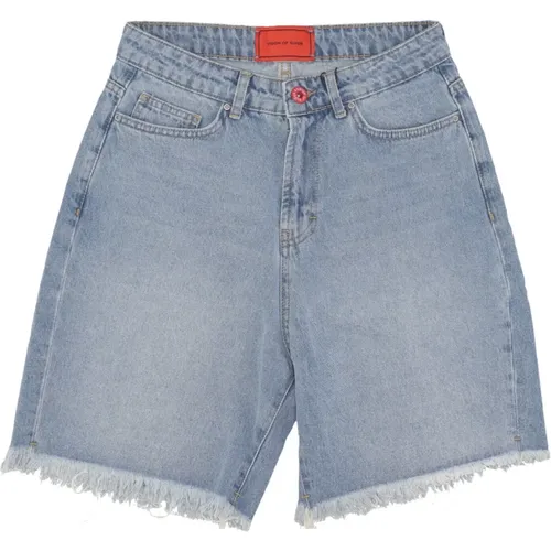 Flames Patch Denim Shorts , Herren, Größe: W34 - Vision OF Super - Modalova