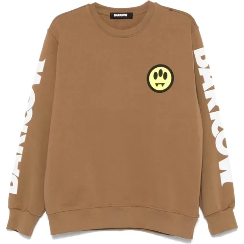 Smile Logo Sweater , male, Sizes: M, S - Barrow - Modalova