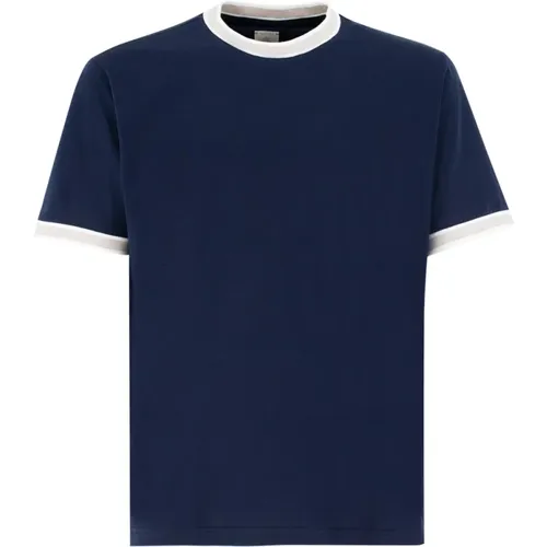 Blaues Sportlich Chic T-Shirt , Herren, Größe: 3XL - Eleventy - Modalova