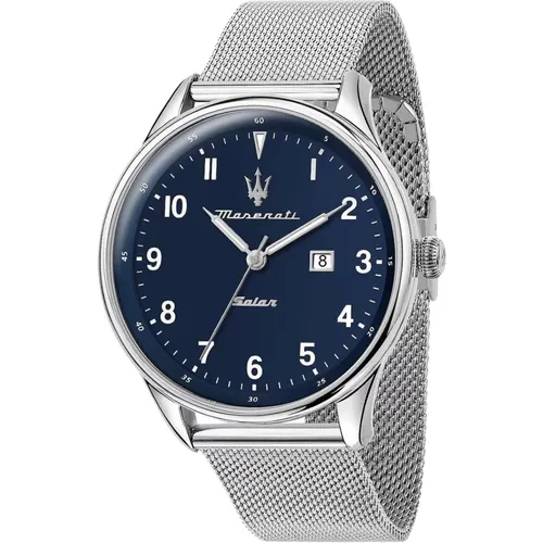 Blue Steel Quartz Watch , male, Sizes: ONE SIZE - Maserati - Modalova