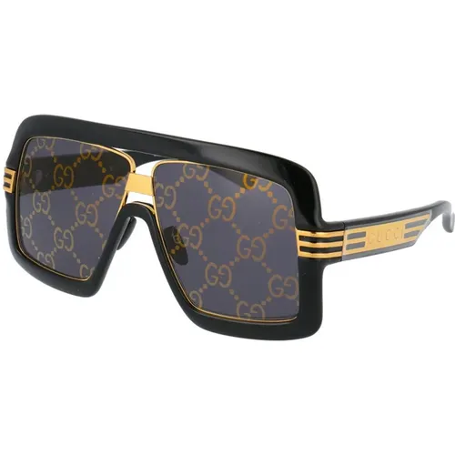 Square-Frame Sunglasses with GG Lens , male, Sizes: 60 MM - Gucci - Modalova