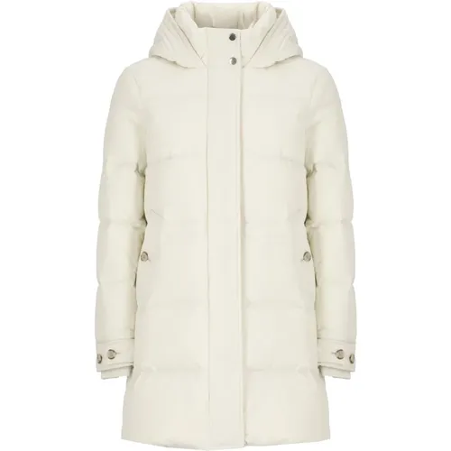 Ivory Parka mit hohem Kragen und Kapuze - Woolrich - Modalova