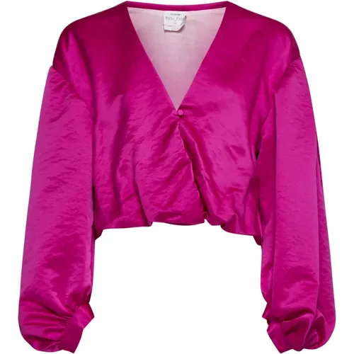 Magenta Shirt Elegant Style , female, Sizes: M, L, S - Forte Forte - Modalova