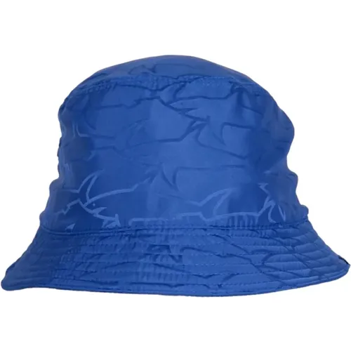 Bucket Hut mit Hai-Print Blau - PAUL & SHARK - Modalova