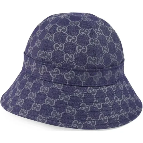 Blauer Logo Print Bucket Hat , Damen, Größe: S - Gucci - Modalova