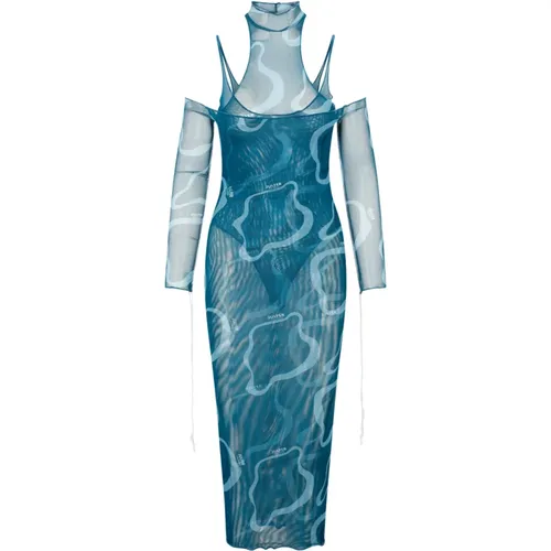 Long Dress with Cut Out , female, Sizes: XS, S, 2XS - Julfer - Modalova