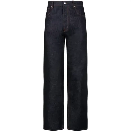 Navy Denim Jeans Classic Fit , male, Sizes: W31, W32, W33, W34 - Prada - Modalova