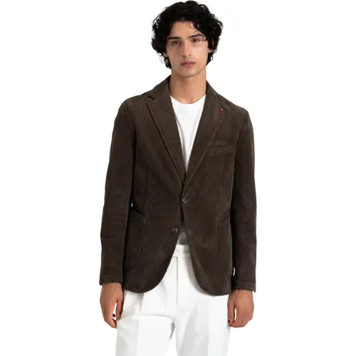 Baumwollblazer mit Polyesterfutter , Herren, Größe: 2XL - Mulish - Modalova