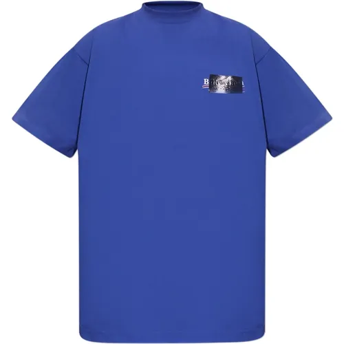 T-shirt with logo , male, Sizes: L, S, M - Balenciaga - Modalova