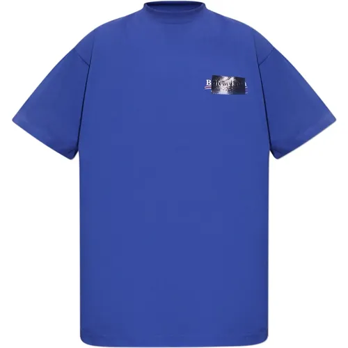 T-shirt with logo , male, Sizes: S, M - Balenciaga - Modalova