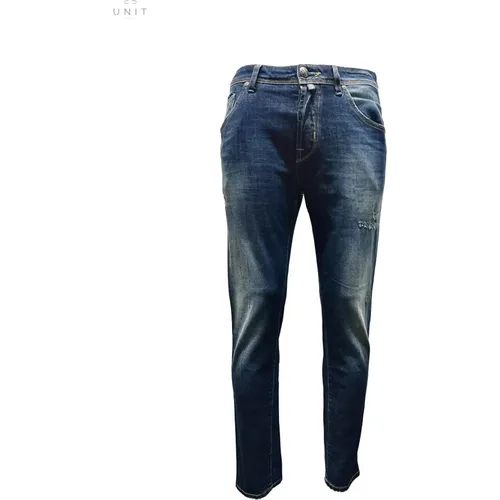 Vintage Dark Washed Scott Label Jeans , male, Sizes: W36, W30, W34 - Jacob Cohën - Modalova
