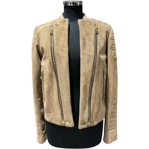 Pre-owned Suede outerwear , female, Sizes: XS - Balmain Pre-owned - Modalova