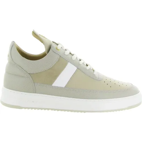 Lux Beige Low Top Game Sneakers , Herren, Größe: 45 EU - Filling Pieces - Modalova