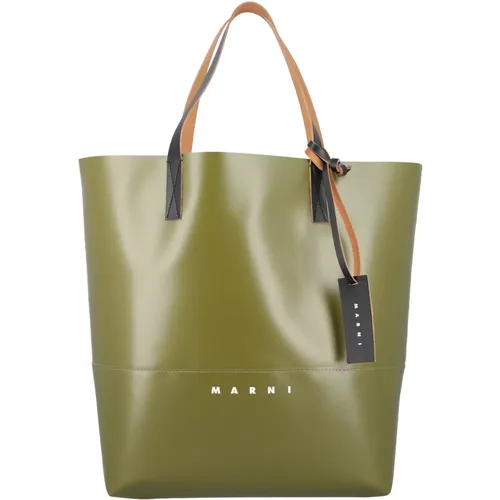 Military Tribeca Shopping Bag , male, Sizes: ONE SIZE - Marni - Modalova