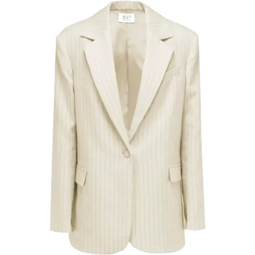 Pinstripe Linen Oversize Jacket , female, Sizes: S, XS - MVP wardrobe - Modalova