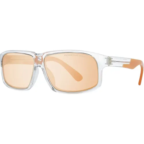 Transparente Herren-Sonnenbrille Rechteckige verspiegelte goldene Gläser - Porsche Design - Modalova