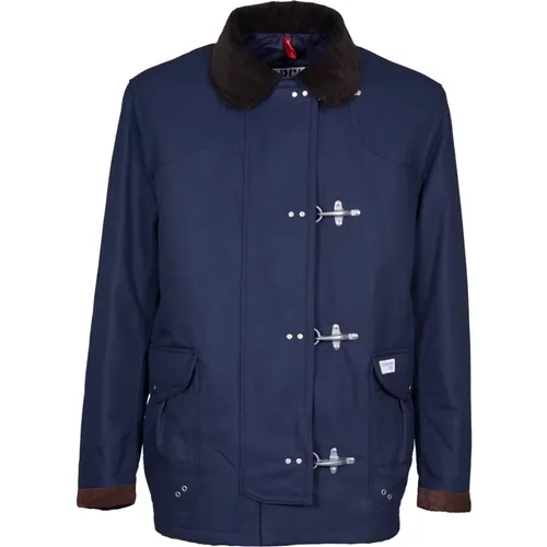 Blaue Canvas Jacke Aw24 Fay - Fay - Modalova