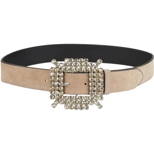 Rhinestone buckle belt , female, Sizes: L - Alma en Pena - Modalova