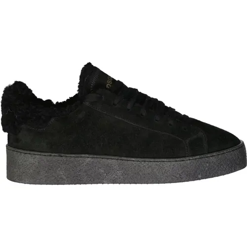 Luxury Leather Sneakers for Men , male, Sizes: 7 1/2 UK - Dsquared2 - Modalova