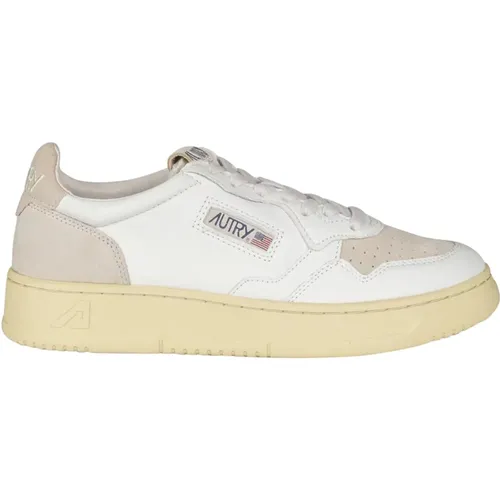 Low Top Leather and Suede Sneakers , female, Sizes: 5 UK, 3 UK - Autry - Modalova