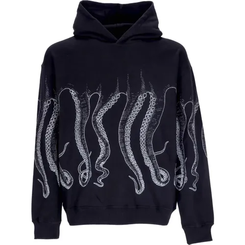 Lightweight Hoodie with Tentacles Print , male, Sizes: L, XL - Octopus - Modalova