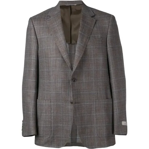 Wool/Silk/Linen Jacket, Made in Italy , male, Sizes: L - Canali - Modalova