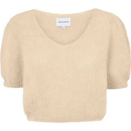 Kurzarm Almond Pullover , Damen, Größe: M - American Dreams - Modalova