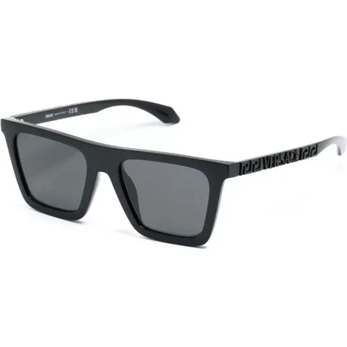 Schwarze Sonnenbrille mit Original-Etui,Sunglasses,Stilvolle Sonnenbrille Schwarz GB1/87,Blaue Sonnenbrille mit Originalzubehör,Stilvolle Sonnenbrill - Versace - Modalova